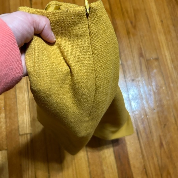 Dalia Collection Wool Blend Skirt Womens 10 Mustard Yellow A Line Mini - Picture 7 of 7